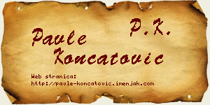 Pavle Končatović vizit kartica